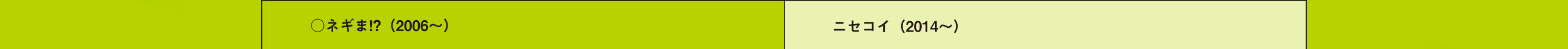 ○ネギま!?（2006～） ニセコイ（2014〜）